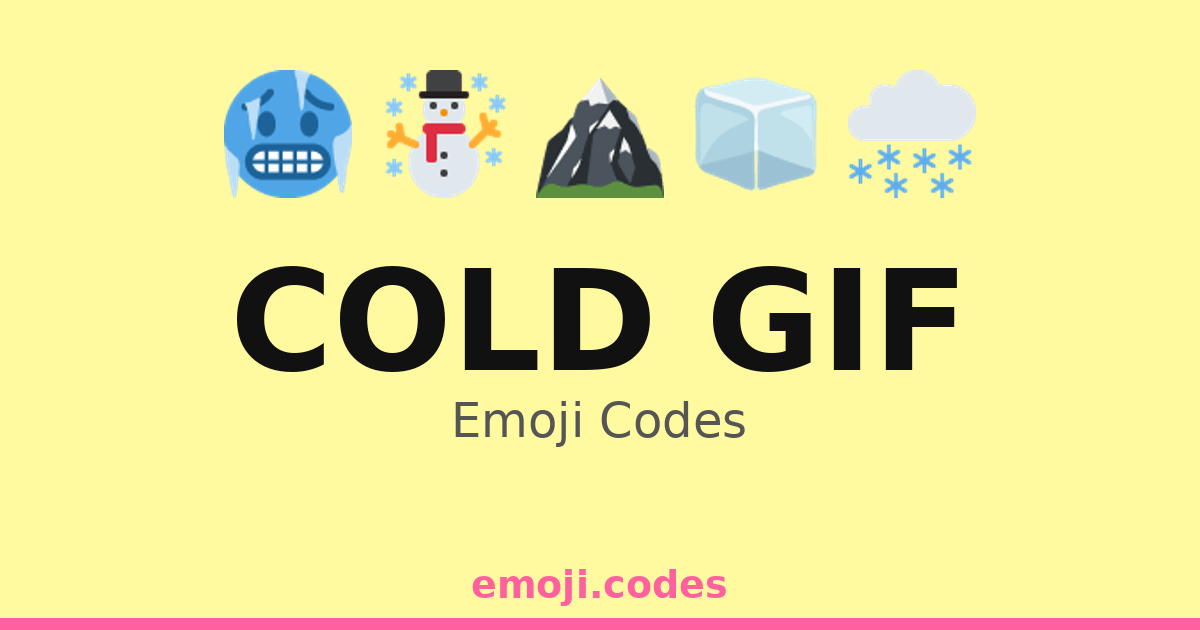 Cold Gif Emoji Codes 🌨️🌬️🧊 — 456 Combinations to Copy & Paste