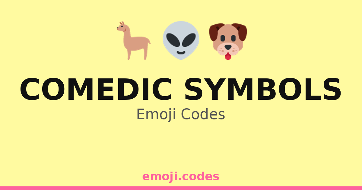 Comedic Symbols Emoji Codes 🐶🐱🐒 — 3 Combinations to Copy & Paste