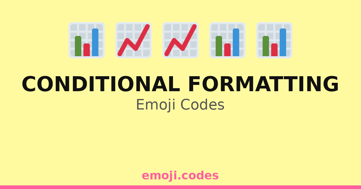 Conditional Formatting Emoji Codes 📈🟡📊 — 157 Combinations to Copy & Paste