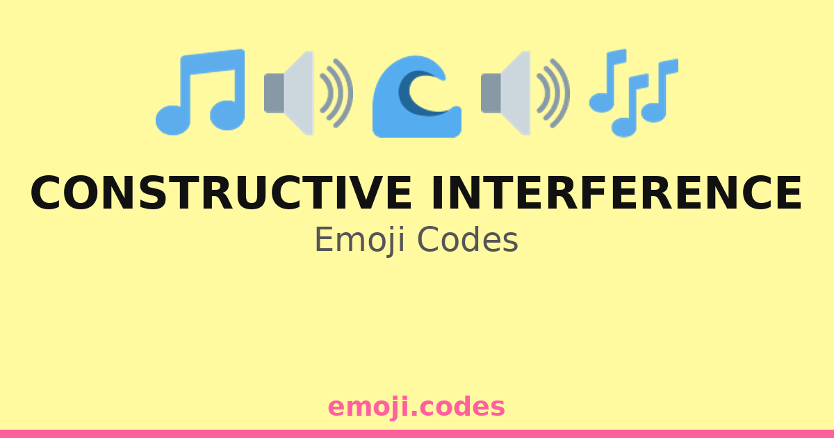 Constructive Interference Emoji Codes 🌊🌊☀️ — 96 Combinations to Copy ...