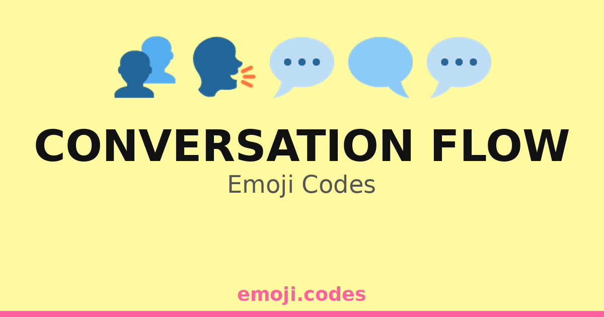 Conversation Flow Emoji Codes 👥💬🌊 — 140 Combinations to Copy & Paste