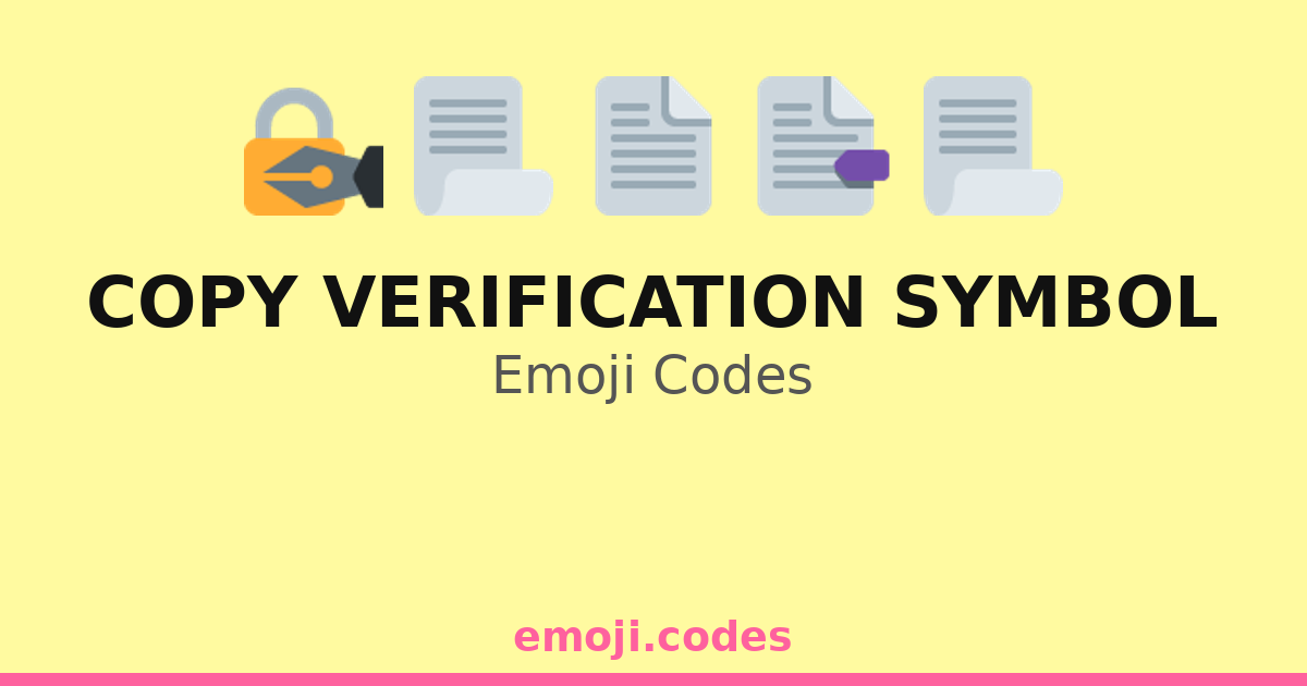 Copy Verification Symbol Emoji Codes 📃 📊🔍 — 162 Combinations to Copy ...
