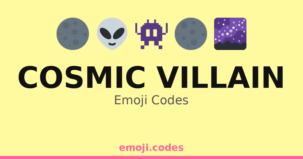 Villain Image For Python Code Cosmic Villain Emoji Codes 🌌💀👿🪐 — 35 Combinations to Copy & Paste