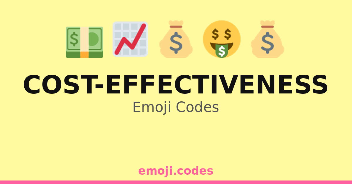 Cost-Effectiveness Emoji Codes π·οΈπ°π‘ β 78 Combinations to Copy & Paste