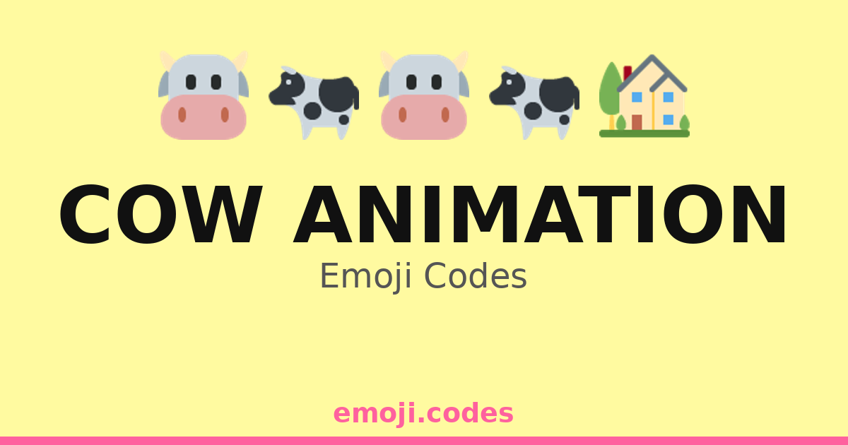 Cow Animation Emoji Codes 🌾🐄🎬 — 54 Combinations to Copy & Paste
