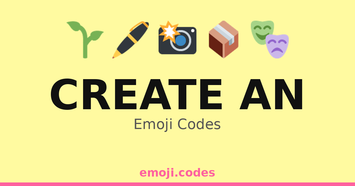 Create An Emoji Codes ๐๐๏ธ๐๏ธ โ 292 Combinations to Copy & Paste