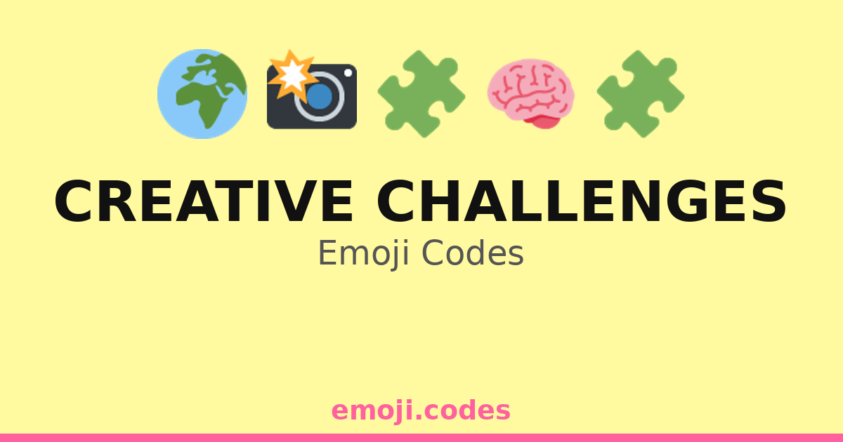 Creative Challenges Emoji Codes 🌈🖌️🎨🎉 — 163 Combinations to Copy & Paste