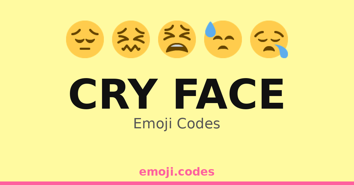 Cry Face Emoji Codes 💧 — 391 Combinations to Copy & Paste
