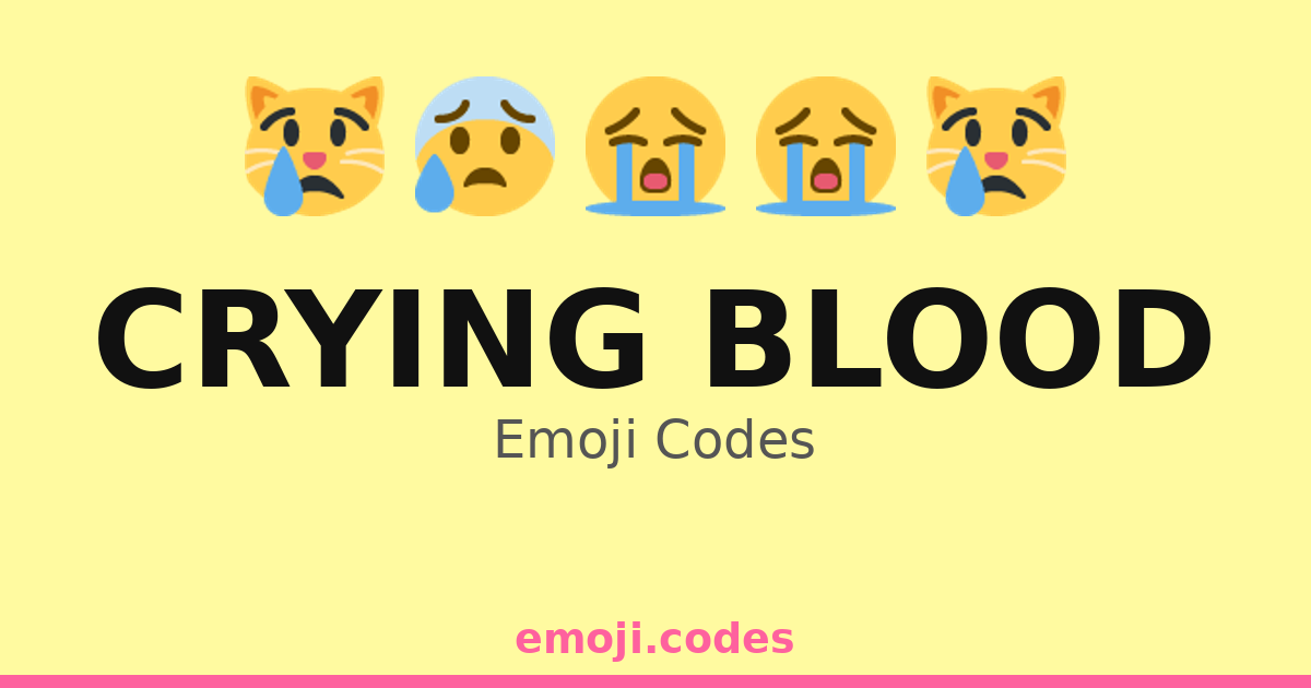 Crying Blood Emoji Codes 😖🩸🌌 — 169 Combinations to Copy & Paste