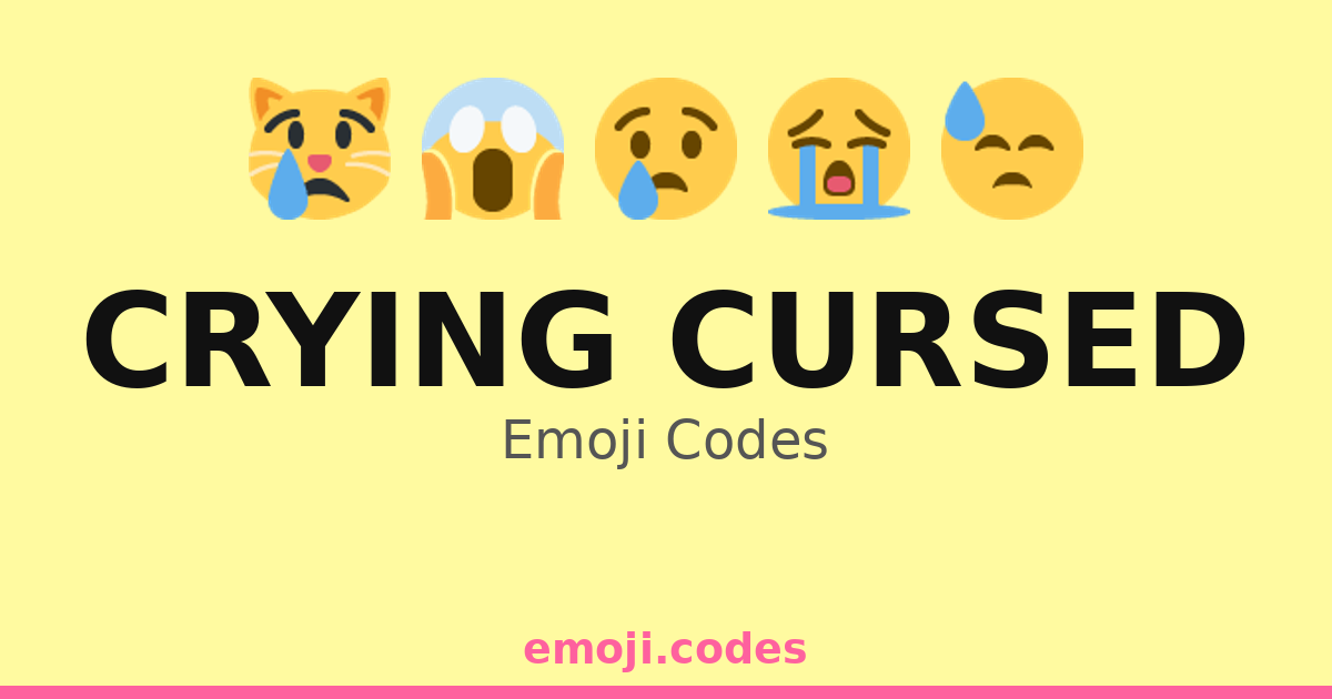 Crying Cursed Emoji Codes ๐๐๐ท๏ธ โ 332 Combinations to Copy & Paste