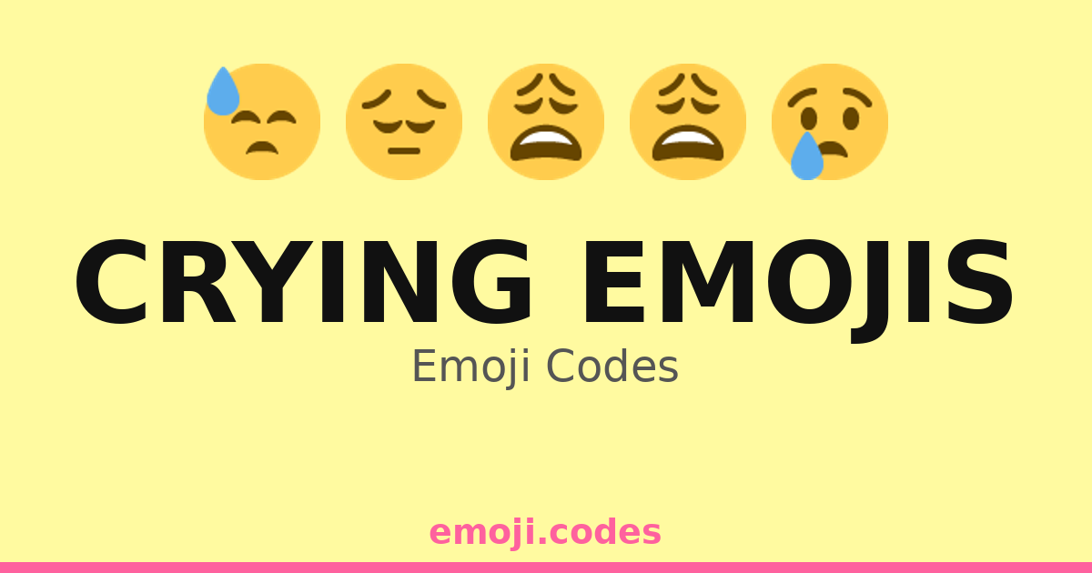 Crying Emojis Emoji Codes ๐๐ข๐ โ 292 Combinations to Copy & Paste
