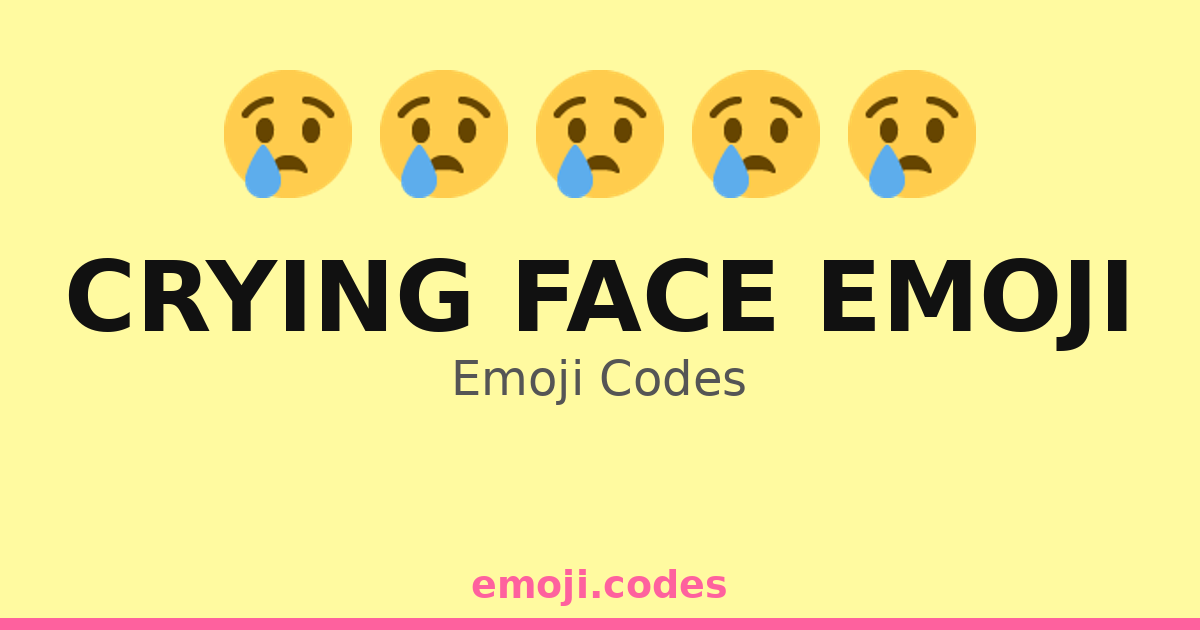 Crying Face Emoji Emoji Codes 😢😢🖤 — 314 Combinations to Copy & Paste