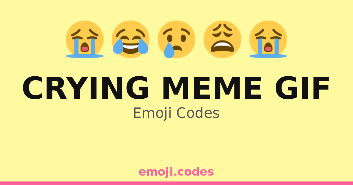 Crying Meme Gif Emoji Codes 😂😭🤣 — 257 Combinations to Copy & Paste