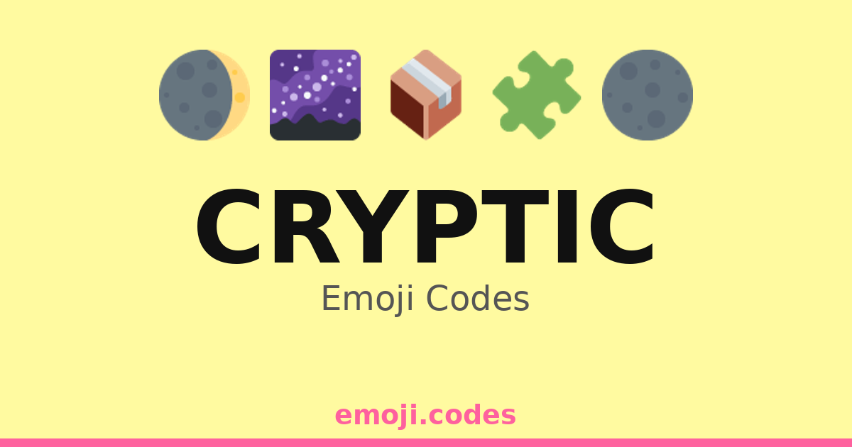 Cryptic Emoji Codes 🌌🔒🧩 — 281 Combinations to Copy & Paste