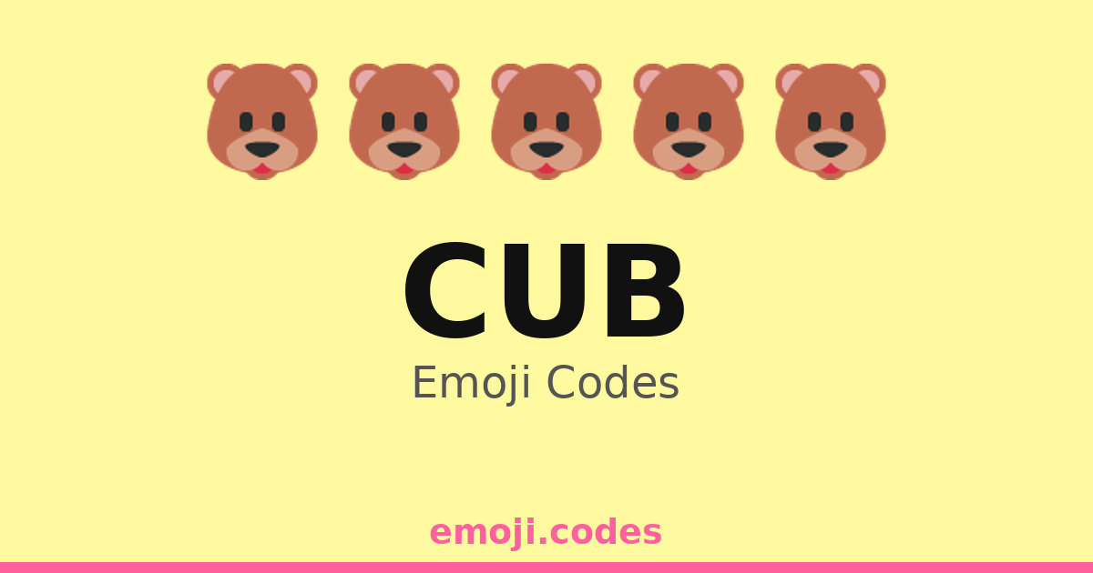 Cub Emoji Codes 🐻🌌🦉 — 119 Combinations to Copy & Paste