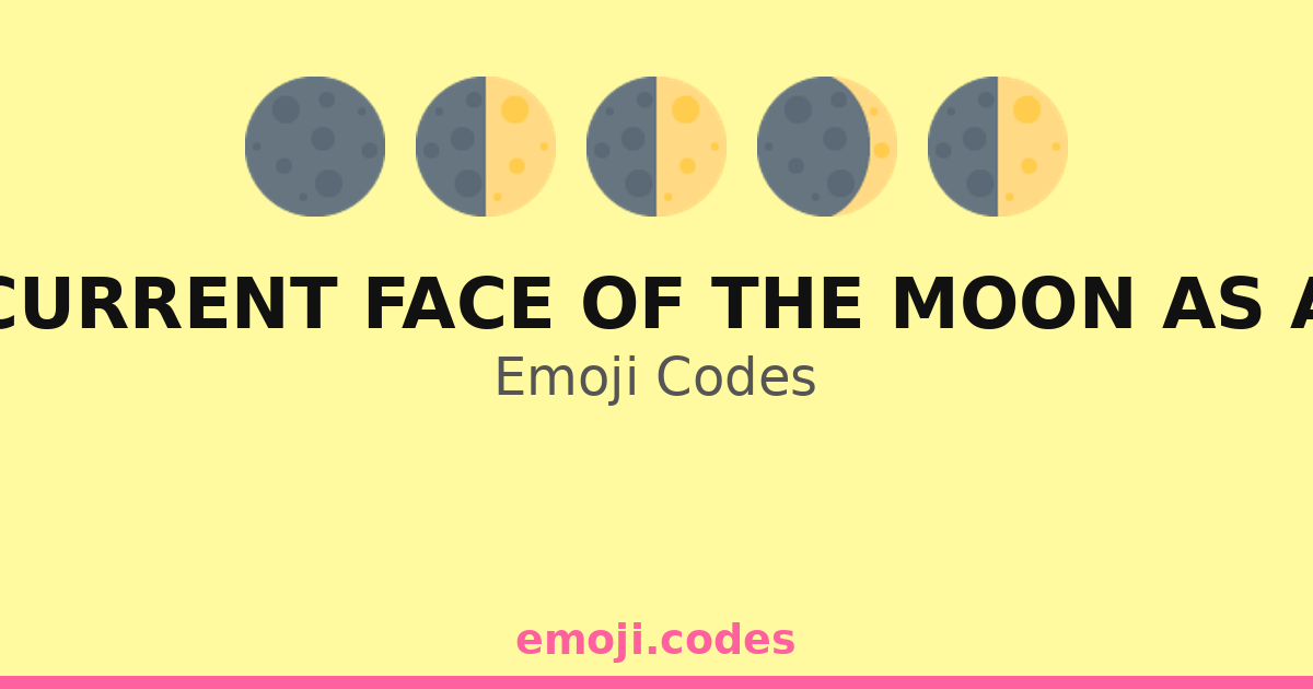 Moon Ascii Code Current Face Of The Moon As A Emoji Codes 🌑🌍 — 402 Combinations to Copy ...