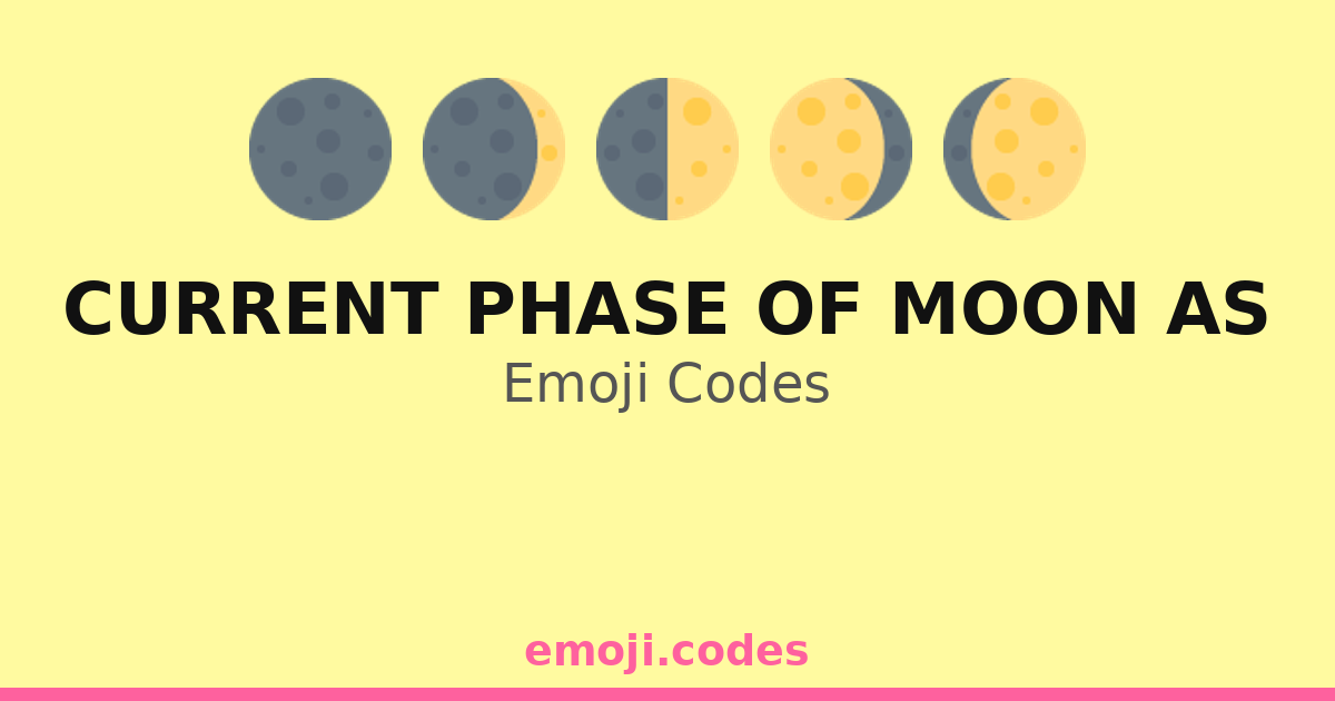 Moon Ascii Code Current Phase Of Moon As Emoji Codes 🌑🌌🔥 — 429 Combinations to Copy & Paste