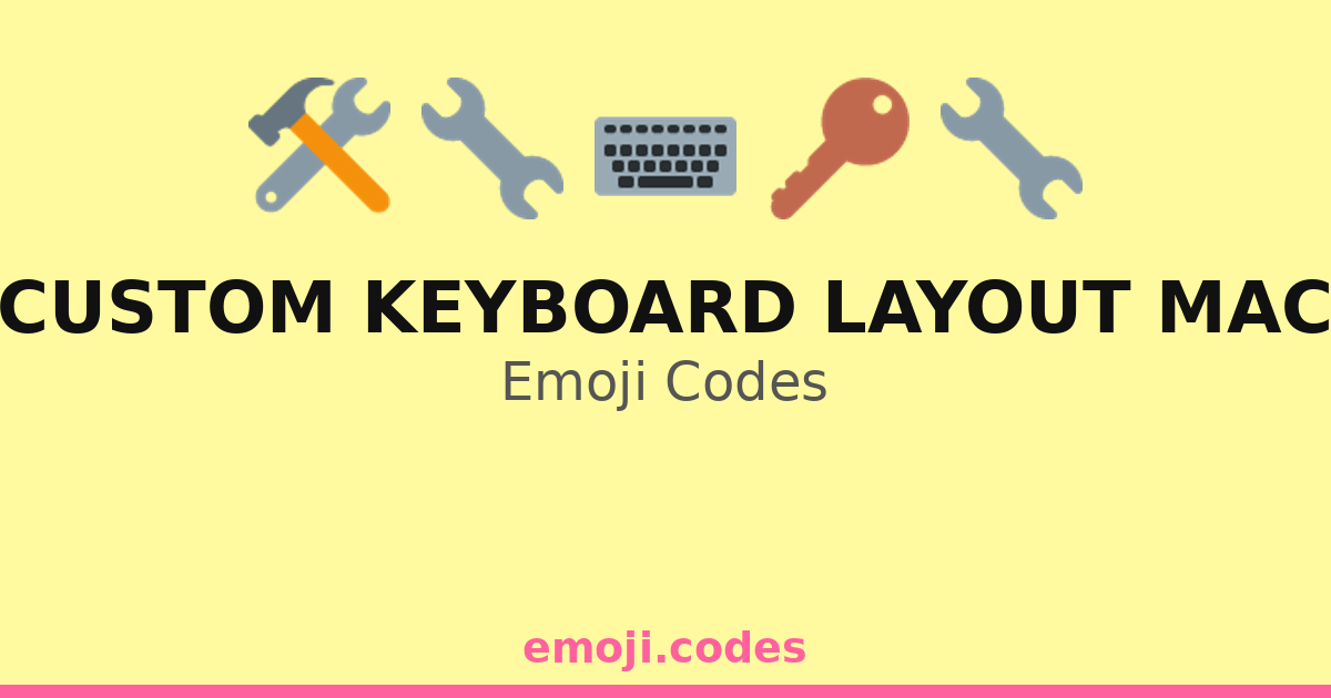 Custom Keyboard Layout Mac Emoji Codes 🔑⌨️🖥️🎨 — 106 Combinations to ...