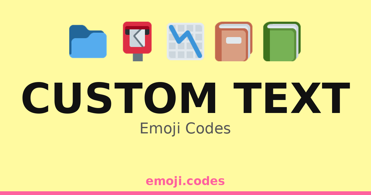 Custom Text Emoji Codes 📁📇 — 39 Combinations to Copy & Paste