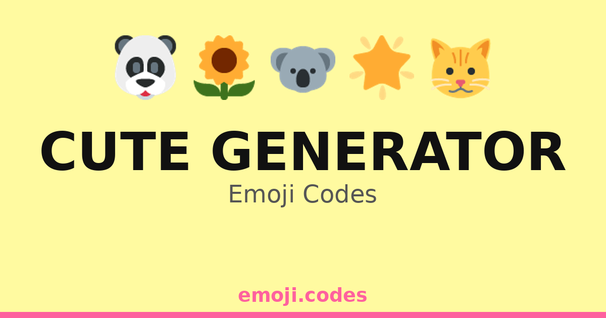 Cute Generator Emoji Codes 🌟🐾 — 18 Combinations to Copy & Paste