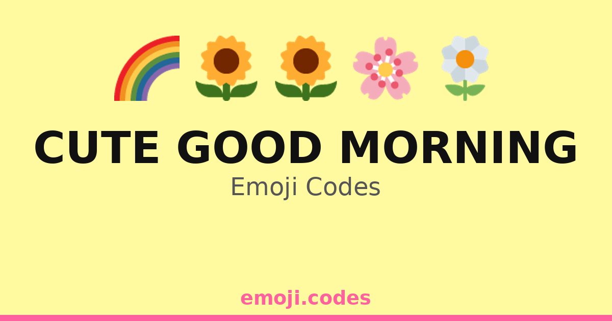 Cute Good Morning Emoji Codes 🌅🐾💖 — 35 Combinations to Copy & Paste