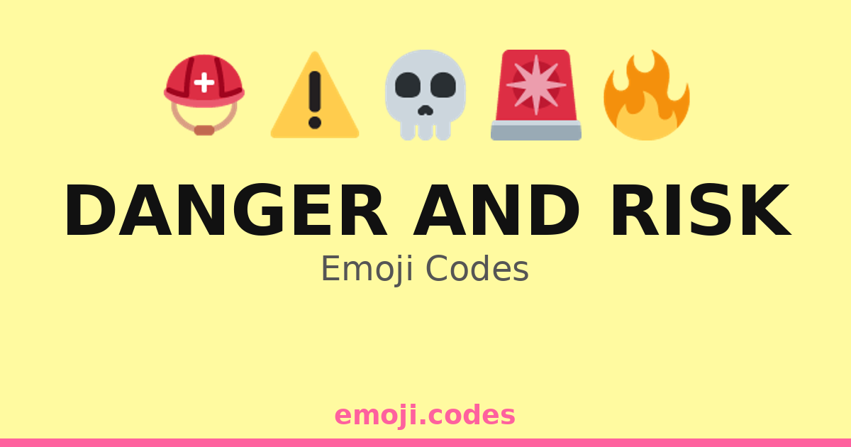 Danger And Risk Emoji Codes 🌪️🏍️⛷️🧗‍♂️ — 232 Combinations to Copy & Paste