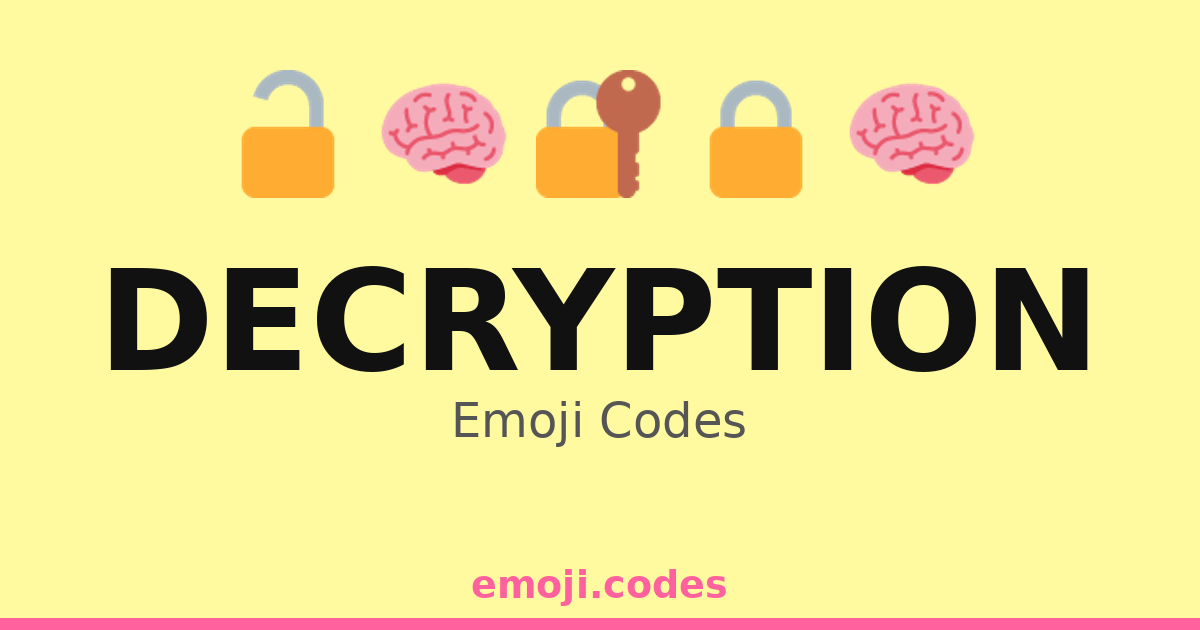 Decryption Emoji Codes # — 270 Combinations to Copy & Paste