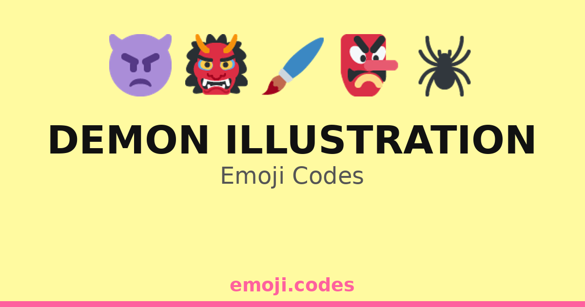 Demon Illustration Emoji Codes ๐๐น๐ผ๏ธ โ 189 Combinations to Copy & Paste