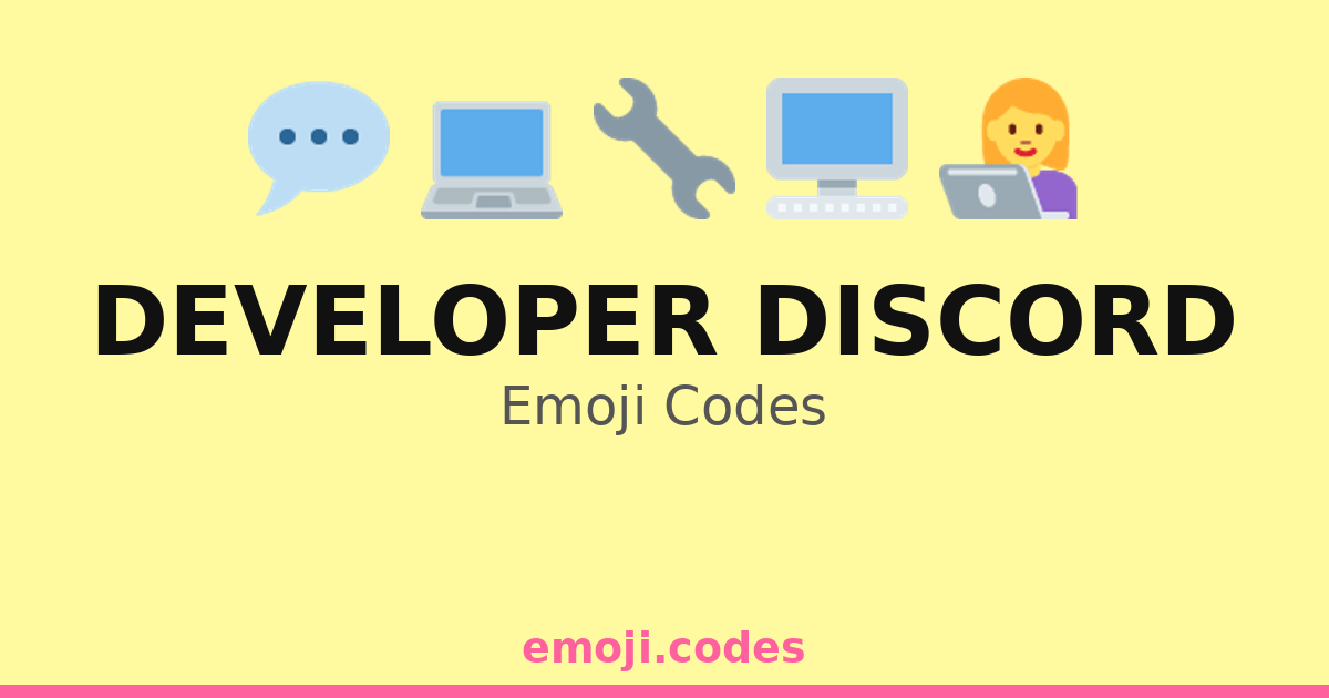 Developer Discord Emoji Codes 👨‍💻💬📡 — 59 Combinations to Copy & Paste