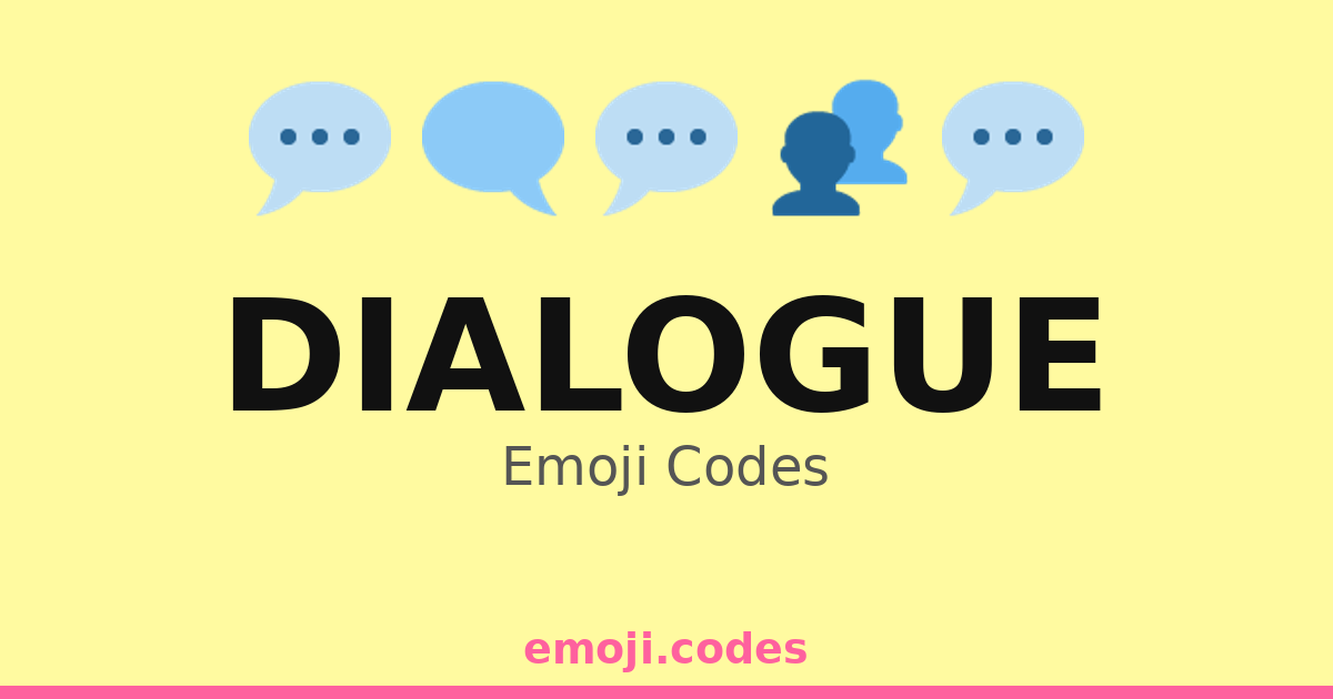 Dialogue Emoji Codes 💱 — 328 Combinations to Copy & Paste