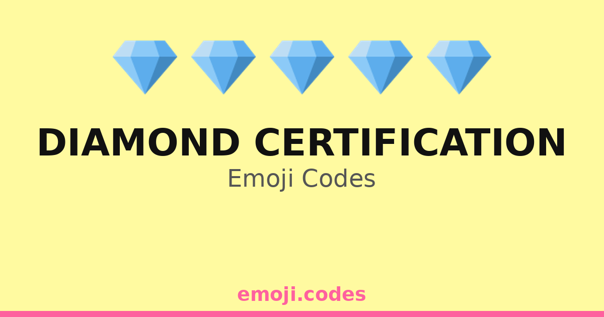 Code Diamond Sign Diamond Certification Emoji Codes 💎🏅💍 — 53 Combinations to Copy & Paste
