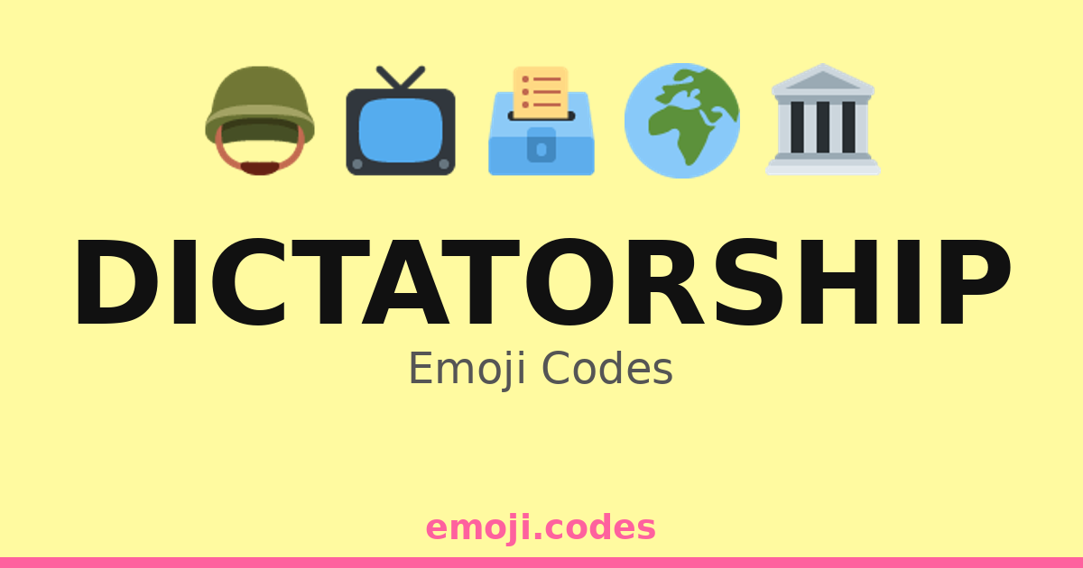 Dictatorship Emoji Codes ๐๐บ๏ธ๐ท โ 235 Combinations to Copy & Paste