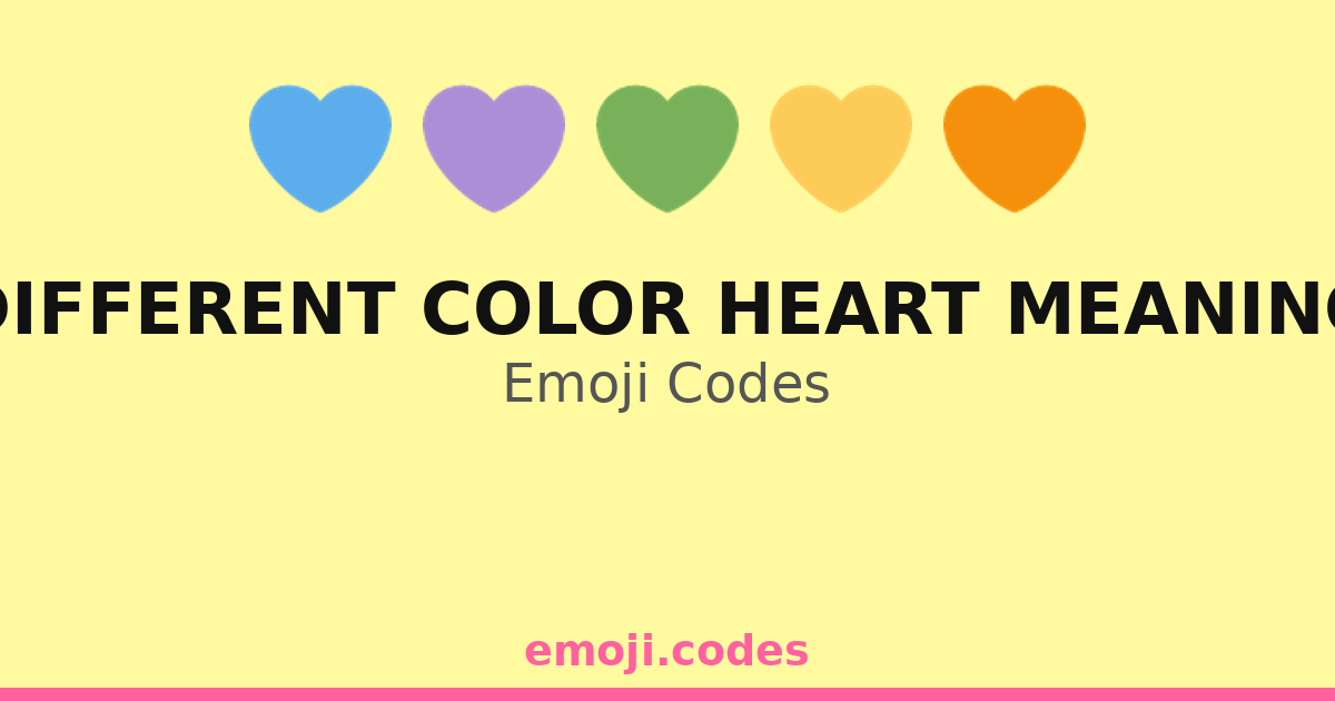 Different Color Heart Meaning Emoji Codes πππ§‘π€ β 152 Combinations to ...