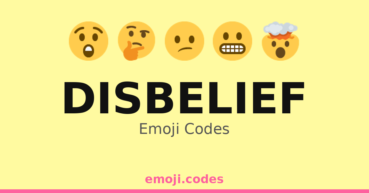 Disbelief Emoji Codes 😕😱 — 192 Combinations to Copy & Paste