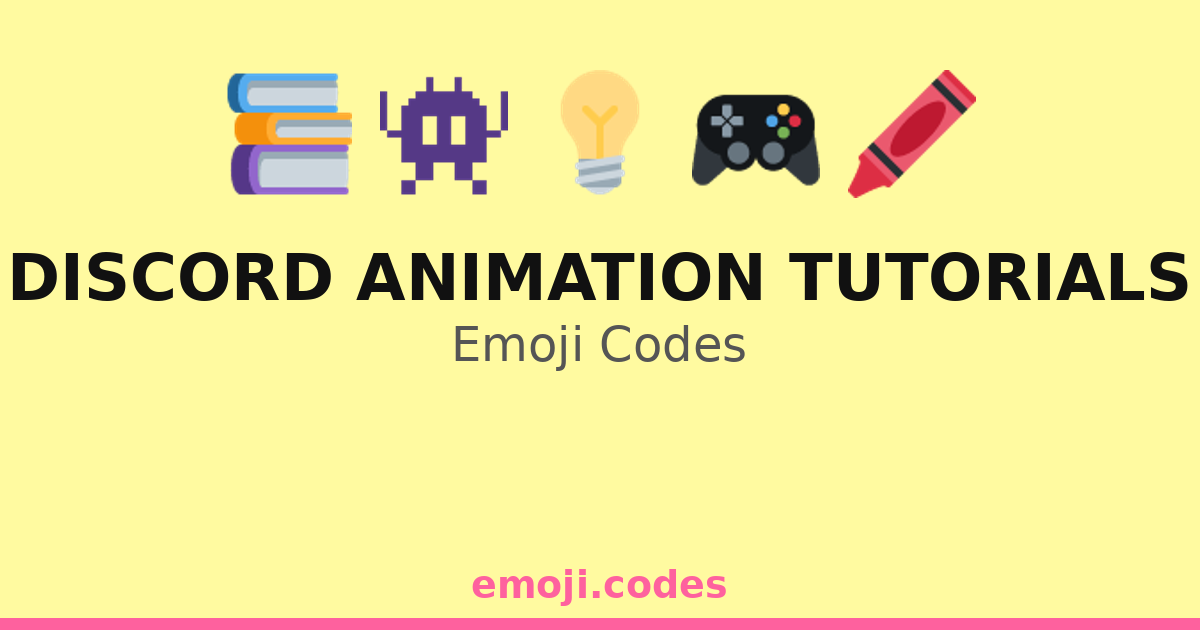 Discord Animation Tutorials Emoji Codes 🌐💬🎙️ — 63 Combinations to Copy ...