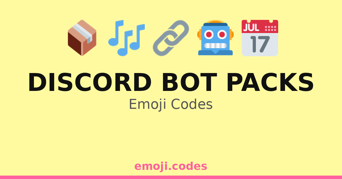 Discord Bot Packs Emoji Codes 🌐🛠️🤖 — 198 Combinations to Copy & Paste