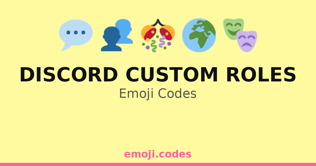 Discord Custom Roles Emoji Codes 🌈🧩🏅 — 170 Combinations to Copy & Paste