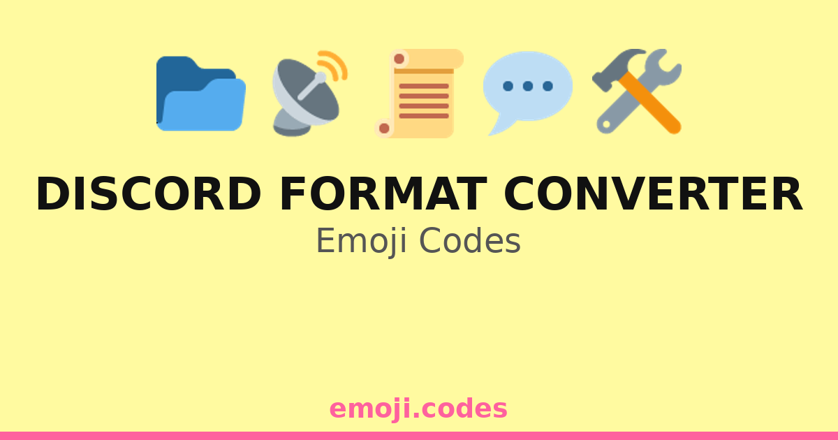 Discord Format Converter Emoji Codes 💬🎮🔄 — 287 Combinations to Copy & Paste