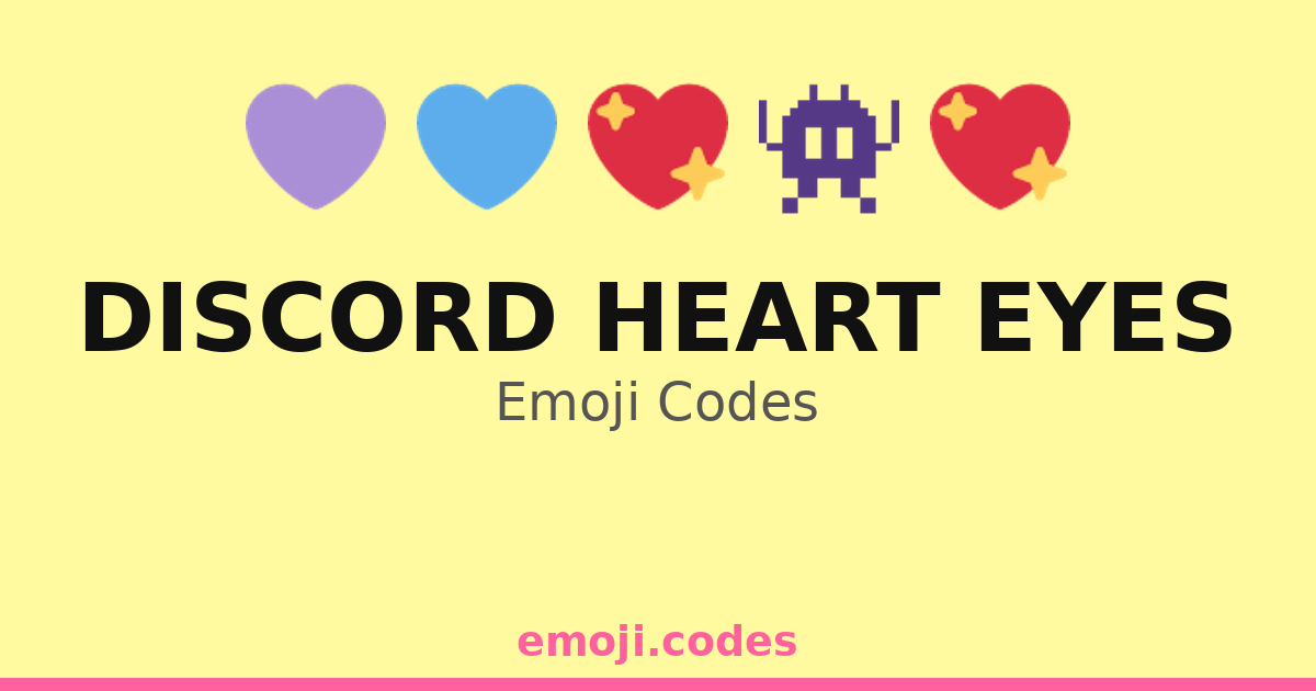 Discord Heart Eyes Emoji Codes 😍 — 441 Combinations to Copy & Paste