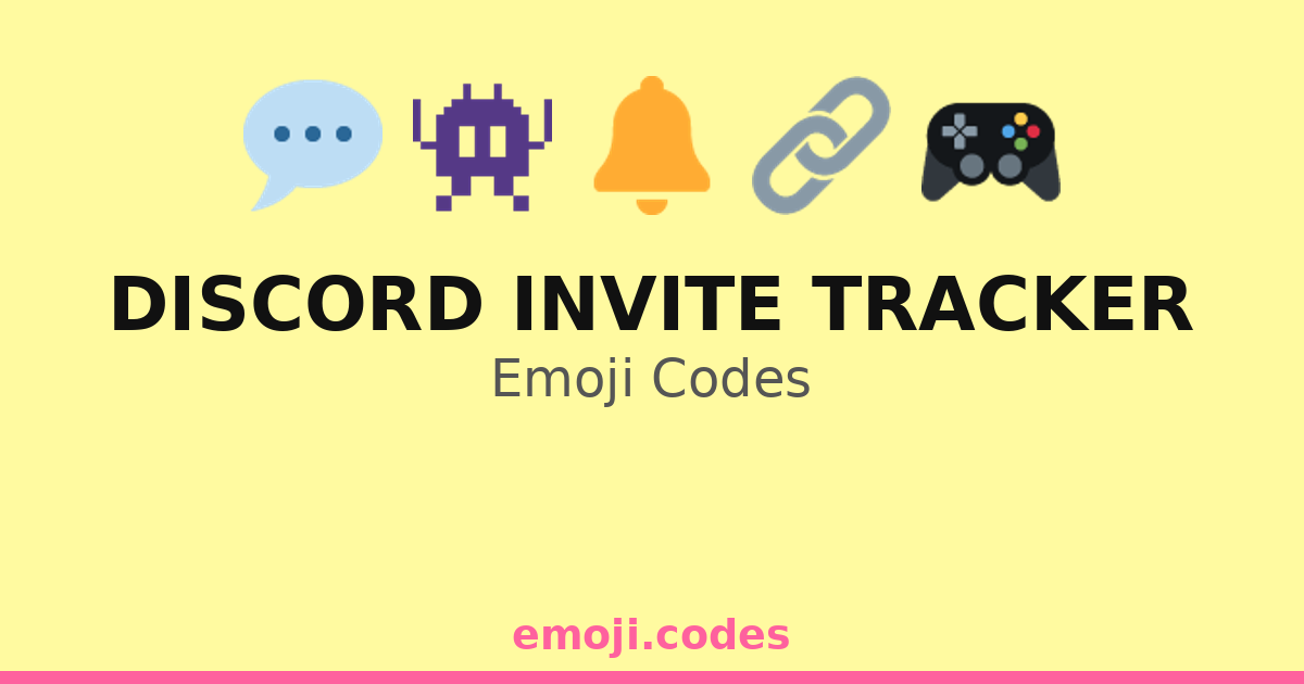 Discord Invite Tracker Emoji Codes 🎮🔔📈 — 137 Combinations to Copy & Paste