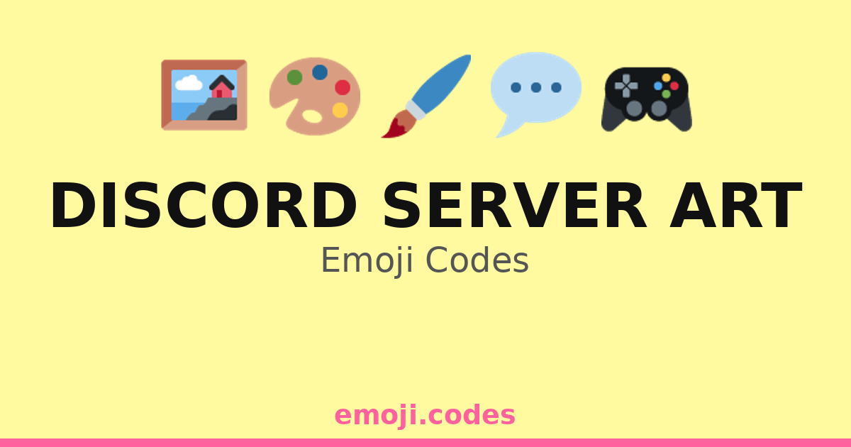 Discord Server Art Emoji Codes 🎨🌈 🖌️ — 168 Combinations to Copy & Paste