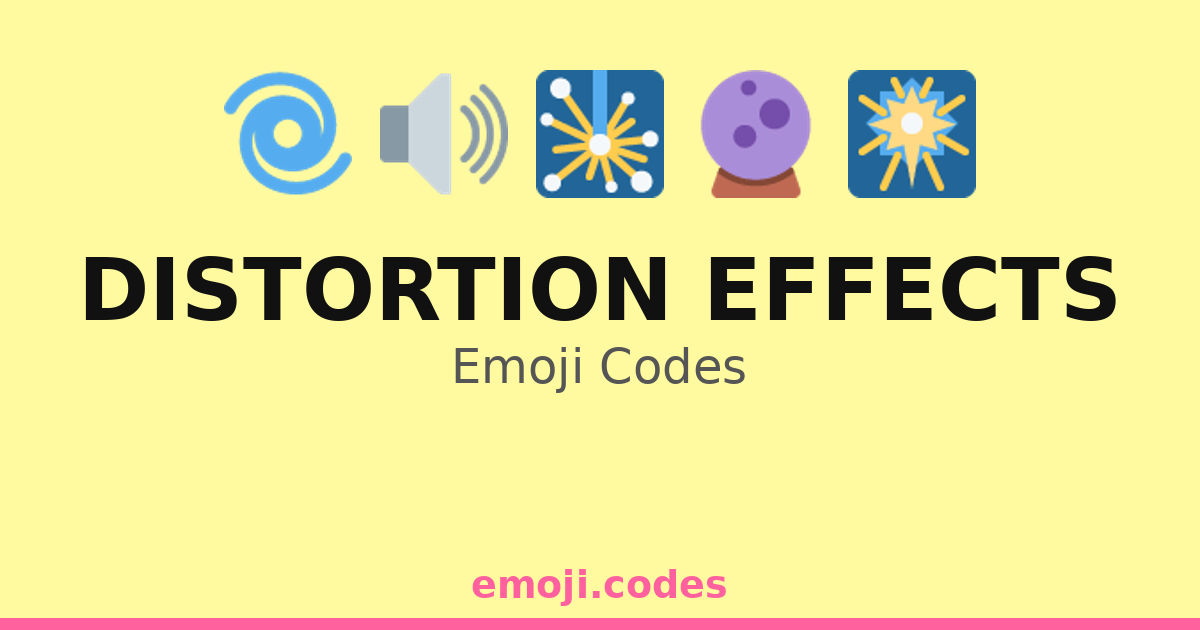 Distorted Random Code Distortion Effects Emoji Codes 🌀🔊🎛️🎶 — 114 Combinations to Copy & Paste