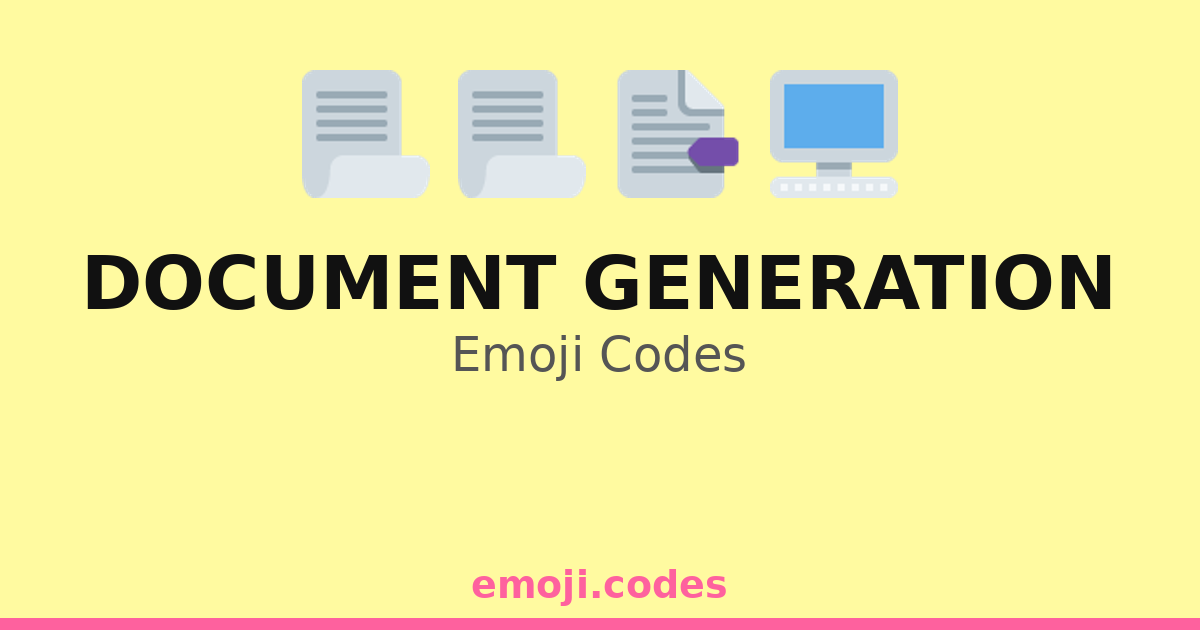 Document Generation Emoji Codes 📃📊📈📉 — 69 Combinations to Copy & Paste