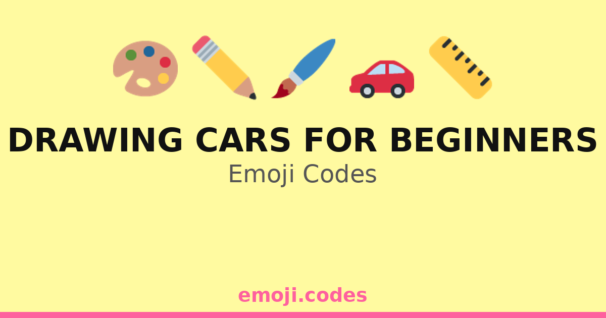Drawing Cars For Beginners Emoji Codes 🎨🚗🖊️ — 136 Combinations to Copy ...