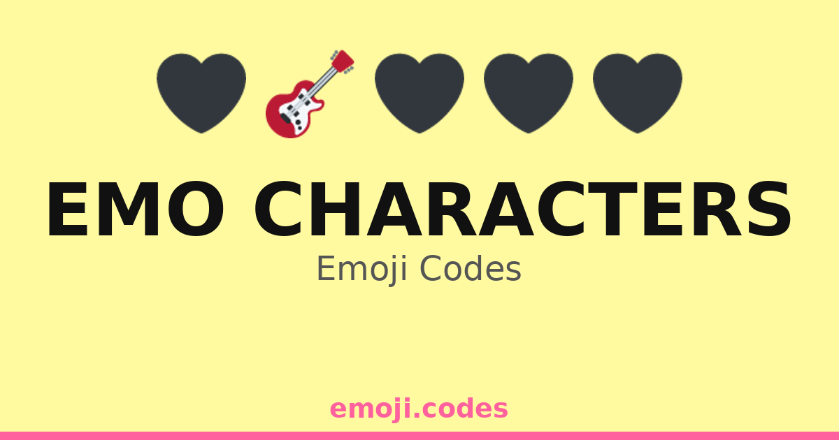 Emo Characters Emoji Codes ๐ง๏ธ๐ค๐พ๐ถ โ 200 Combinations to Copy & Paste