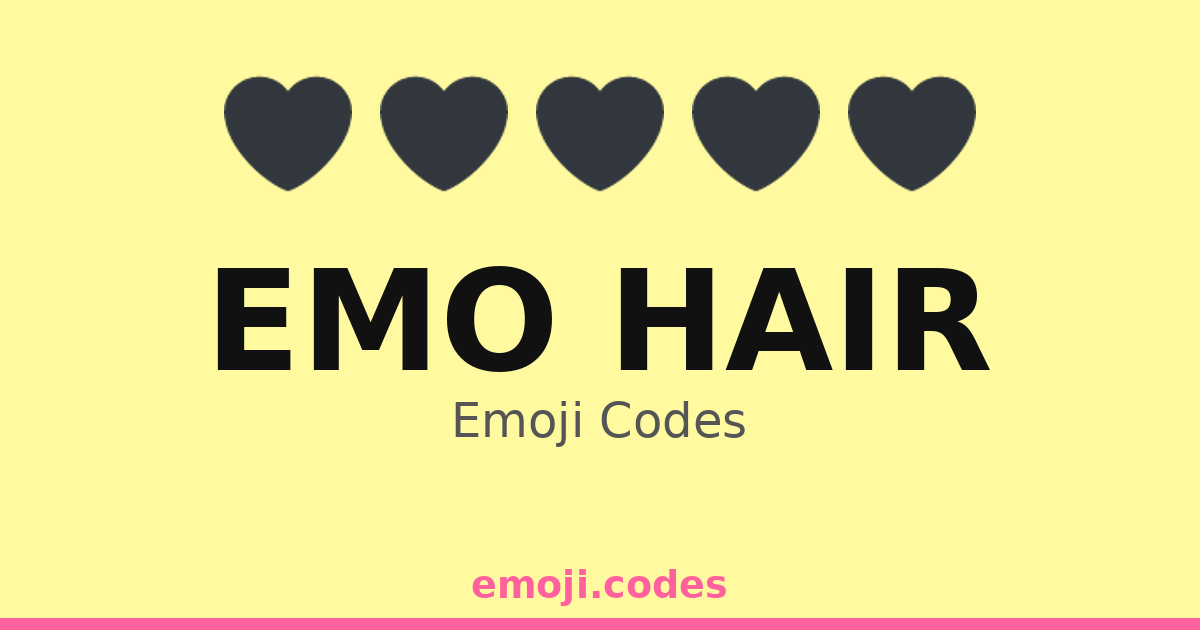 Emo Hair Emoji Codes 🖤🌑🌙 — 317 Combinations to Copy & Paste