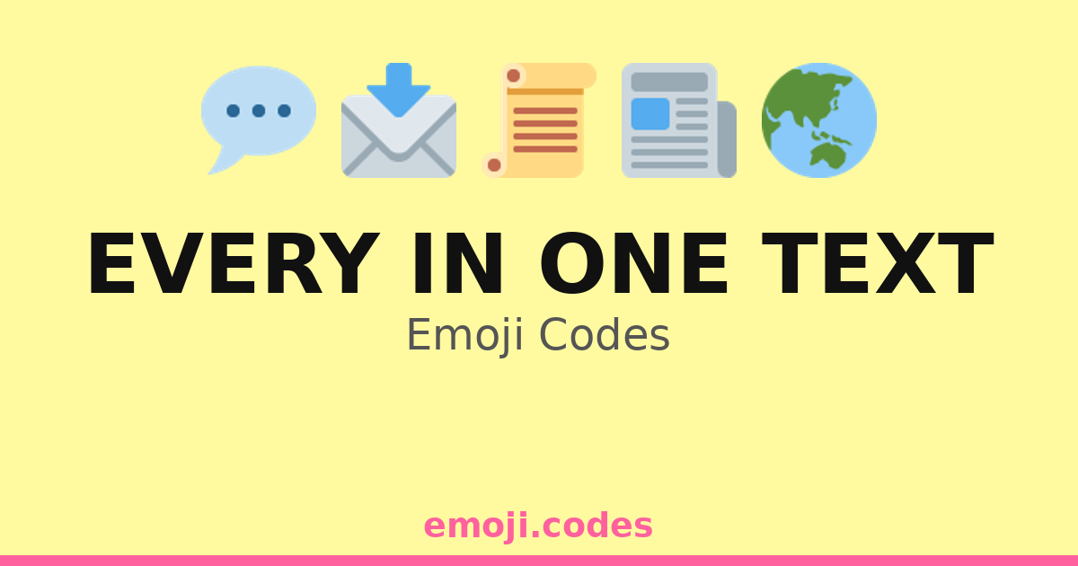 Every In One Text Emoji Codes 🌍📖 ️ — 36 Combinations to Copy & Paste