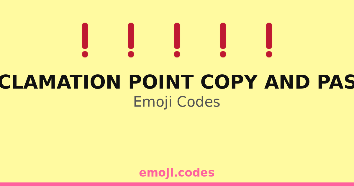 Point Copi Exclamation Point Copy And Paste Emoji Codes — 351 Combinations to Copy ...