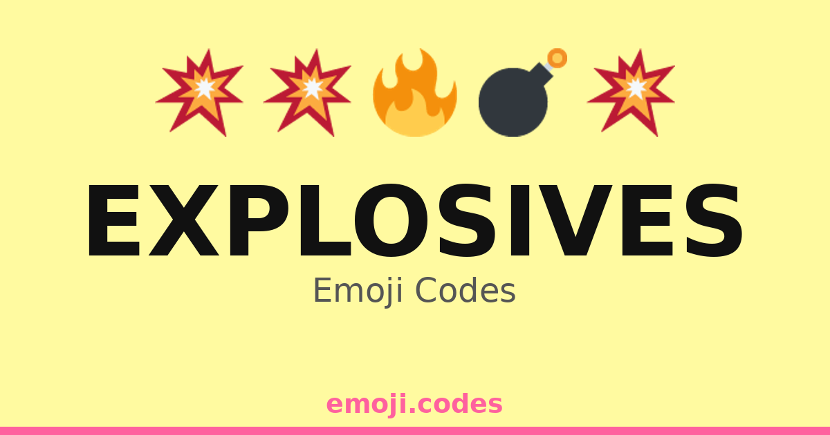 Explosives Emoji Codes π£πβ οΈ β 312 Combinations to Copy & Paste