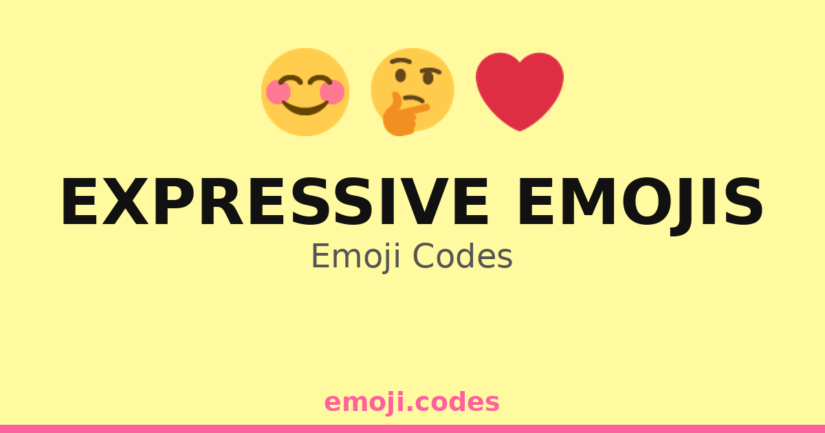 Expressive Emojis Emoji Codes 😊😄😆 — 196 Combinations to Copy & Paste